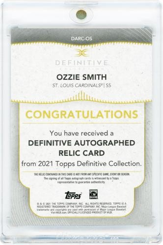 Carta autografata ozzie smith - carta,
